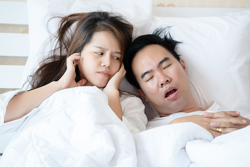 Sleep apnea couple